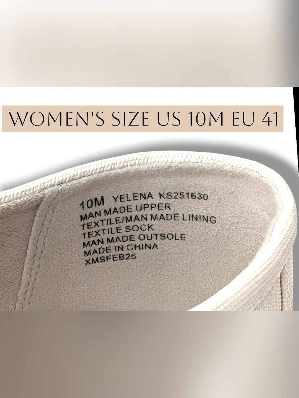 Kensie Womens Sz 10 EU 41 Yelena Canvas Penny Loafer Flat Slip-On Cream Shoe - Picture 10 of 17